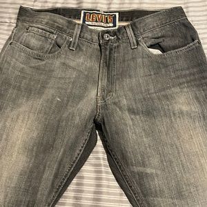 Levi’s slim straight 514, 34x30 size, faded gray jeans